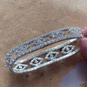 Silver bracelet only worn once for $5. It stretches to fit all sizes